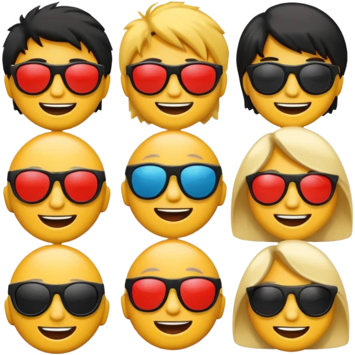 several emoticons related to rock music emoji