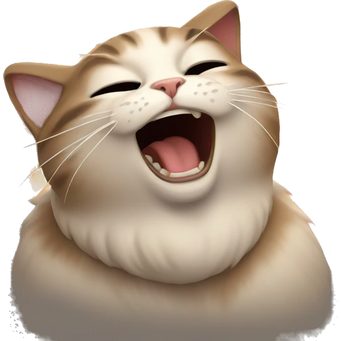 a cat sneezing fire emoji