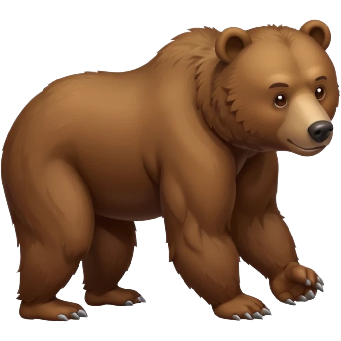 bear walking on 4 emoji