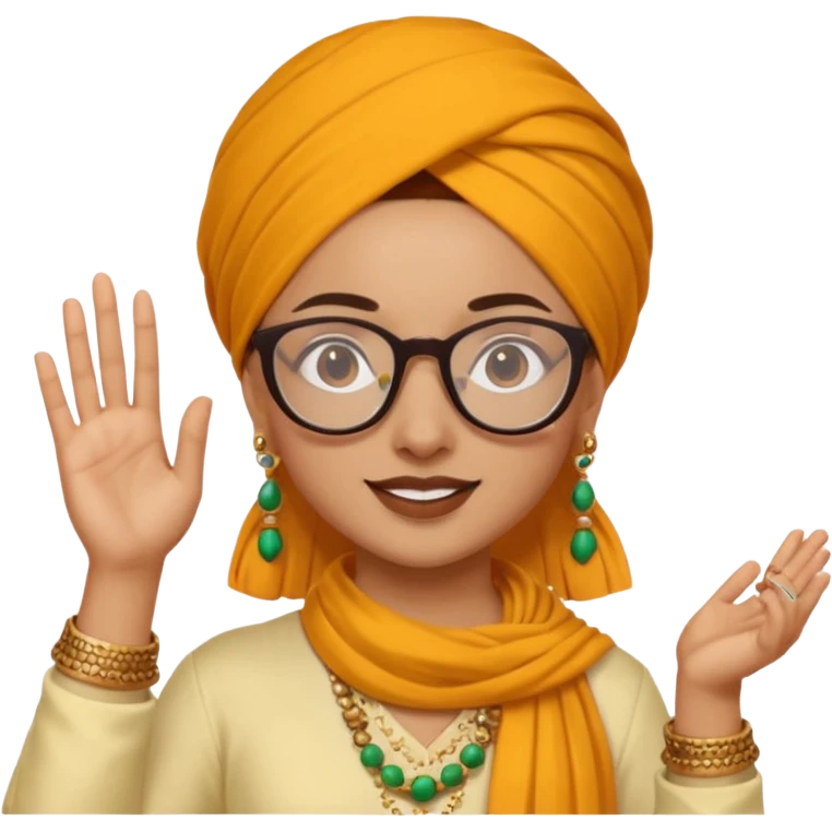 Girl with glasses Bhangra  emoji