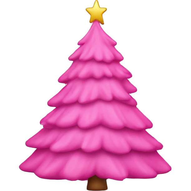 Pink Christmas tree emoji