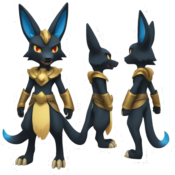 Lucario-Anubis full body emoji