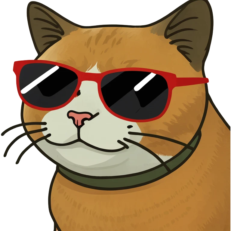 Cat with sunglasses emoji