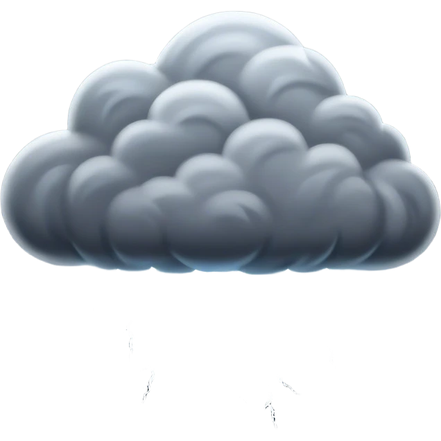 Cinematic Realistic Thunderstorm Emoji, Dark and dramatic, with swirling gray clouds illuminated by occasional flashes of lightning. The air crackles with energy as the storm builds, while heavy rain cascades down in sheets. Soft glowing outline, capturing the essence of power, intensity, and natural fury in a breathtaking thunderstorm! emoji