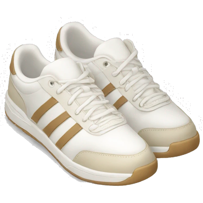 white and beige tennis shoes emoji