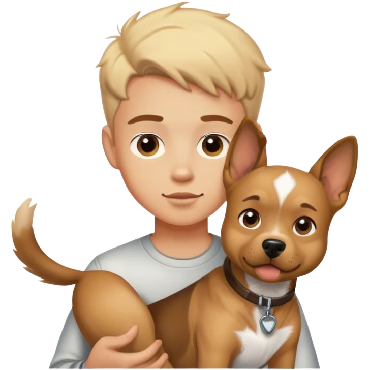 human kid and dog m emoji