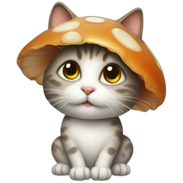 Cat-with-mushroom emoji