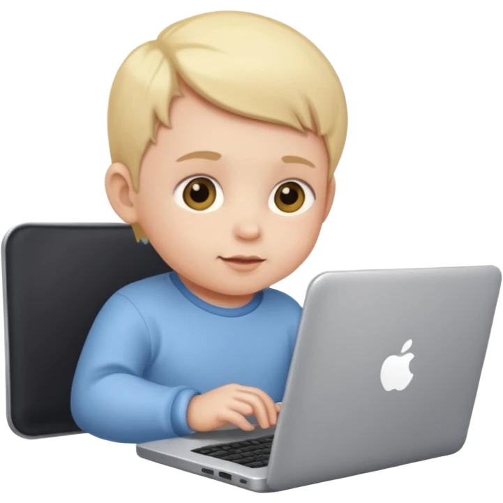 A baby DEVELOPER WITH A laptop emoji