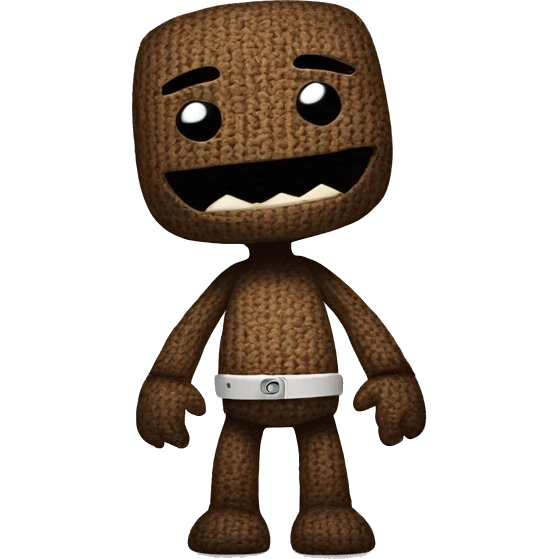 sackboy looking cross and arms folderd emoji