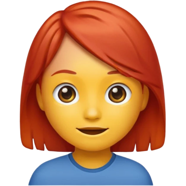 Emoji with red head emoji