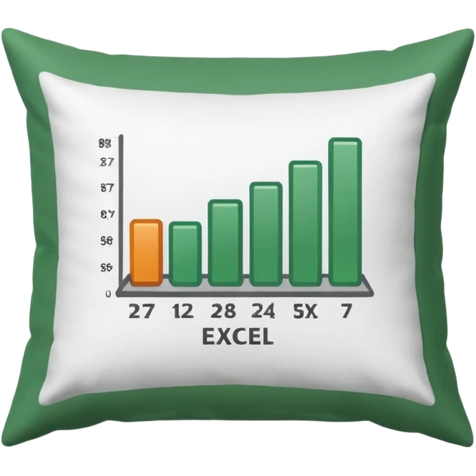 excel chart on a pillow emoji