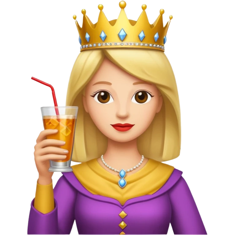 queen with drink emoji