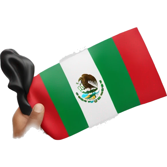 mexican flag in my hand emoji