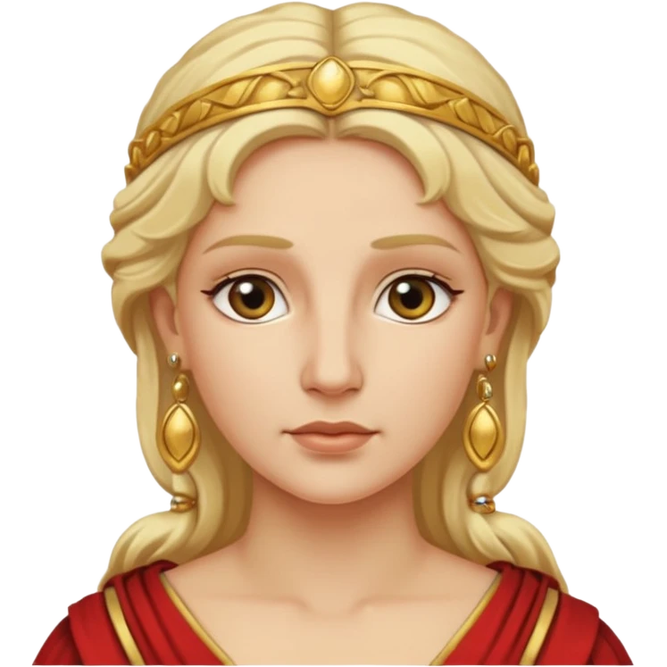 Ancient Roman woman with earrings and blonde hair emoji