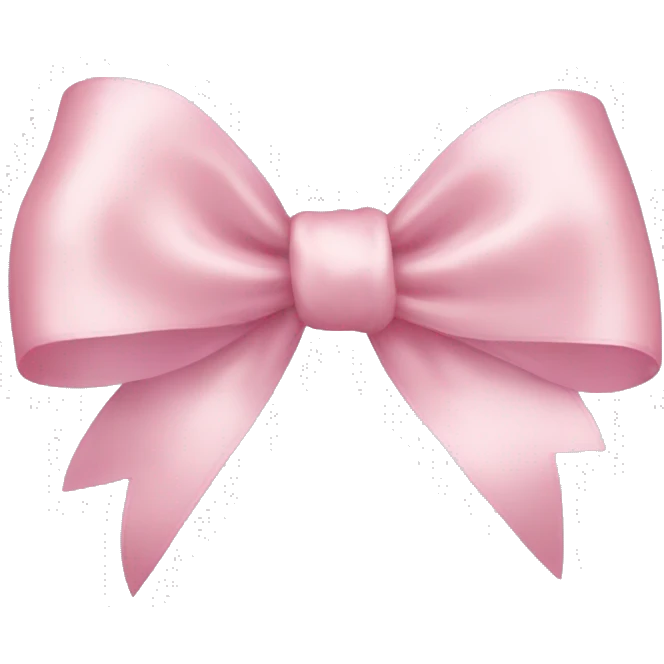 light pink ribbon bow emoji