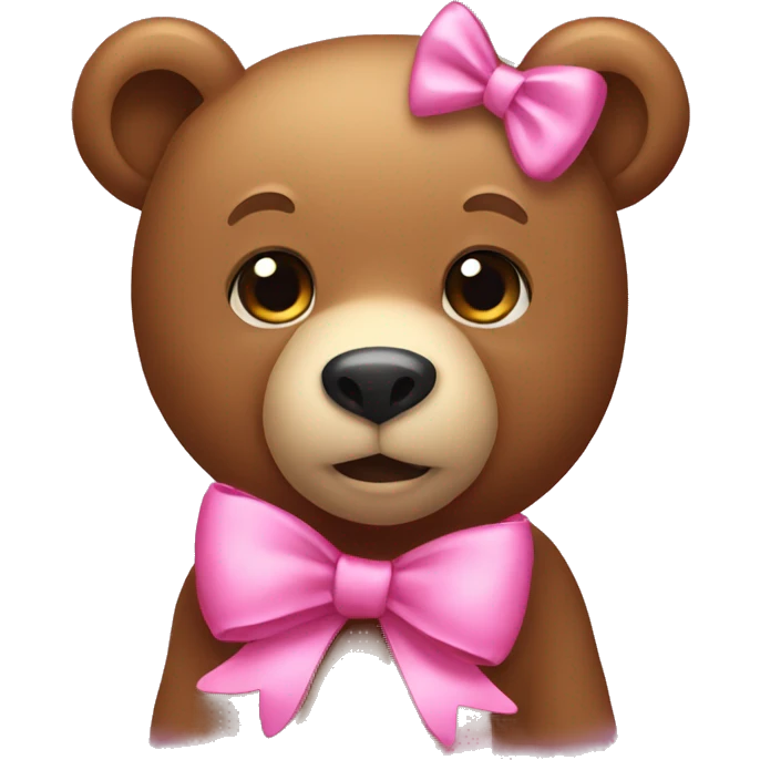 Bear with a pink bow emoji
