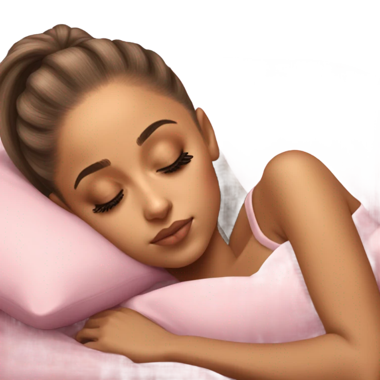 Hyper Realistic Ariana Grande asleep emoji