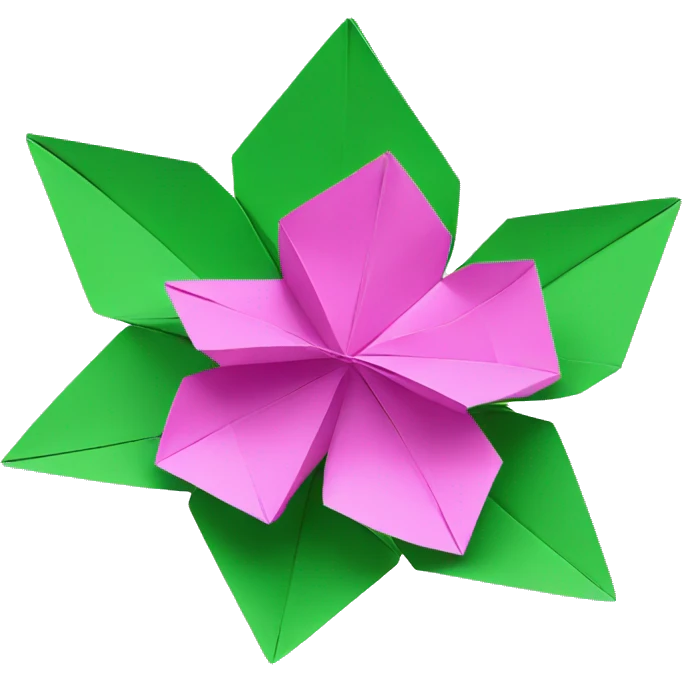 Origami floral paper emoji