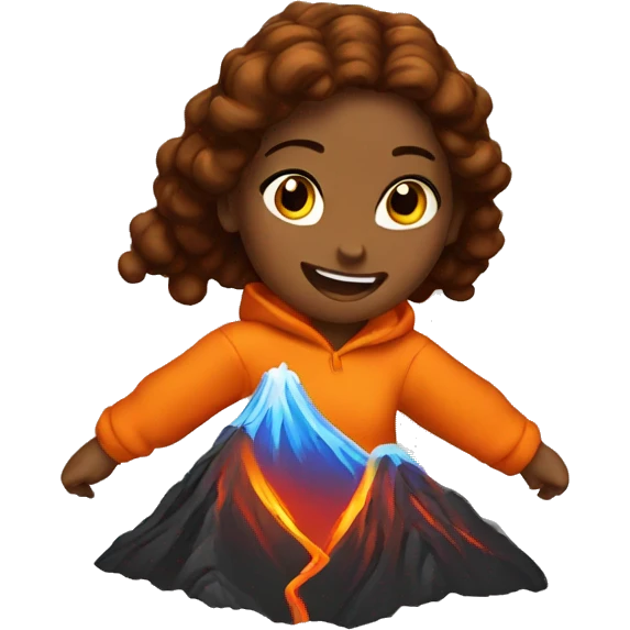 Volcano jumper girl emoji