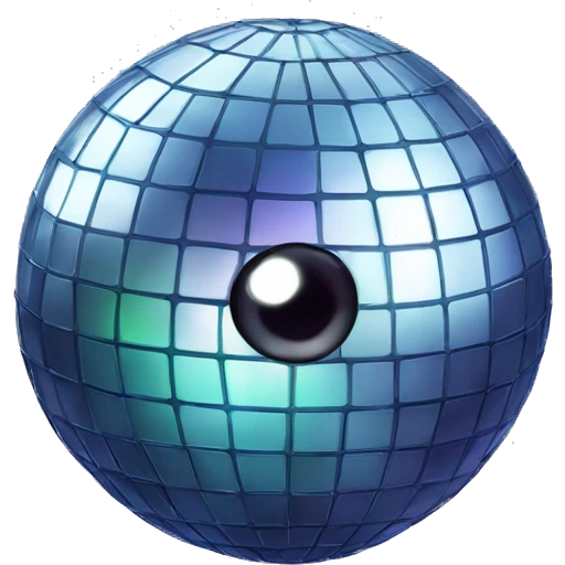 Disco ball alien emoji