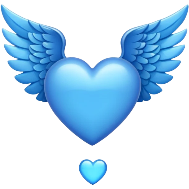 blue heart with wings emoji