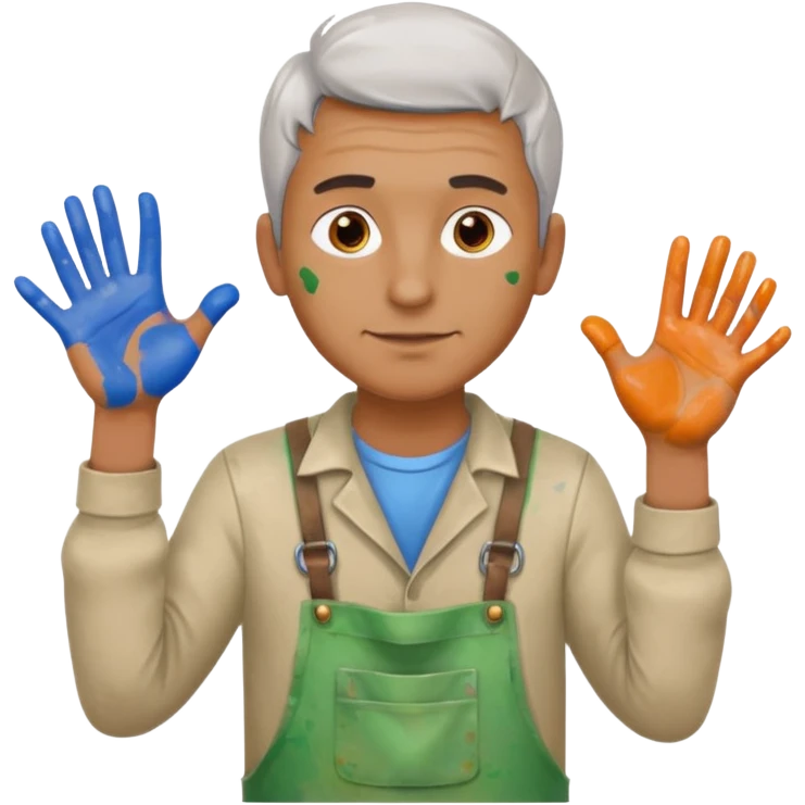 Ceramic Painter man emoji