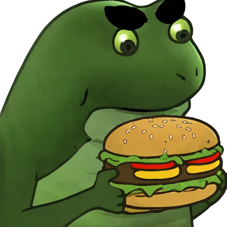 thief stealing some hamburgers emoji
