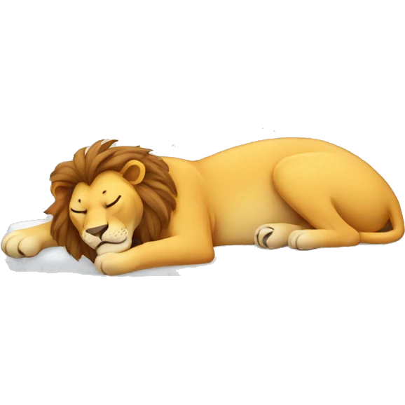 Sleeping lion emoji