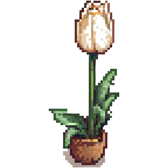 white tulip emoji