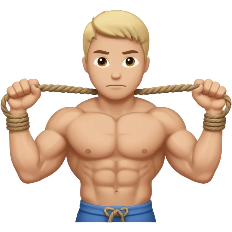 emoji person pulling a rope in tug of war emoji
