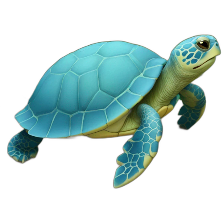 Tortue bleu emoji
