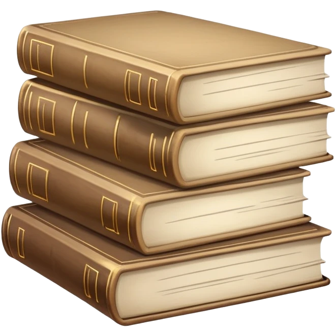 Beige pile of books emoji