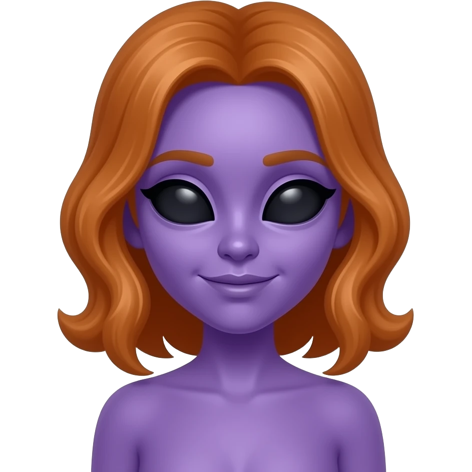 purple aliens with spice hairs emoji