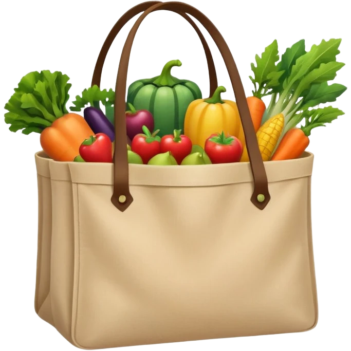 cartoon market bag emoji