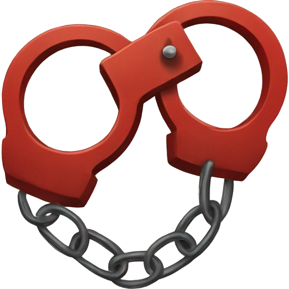 Red handcuffs emoji