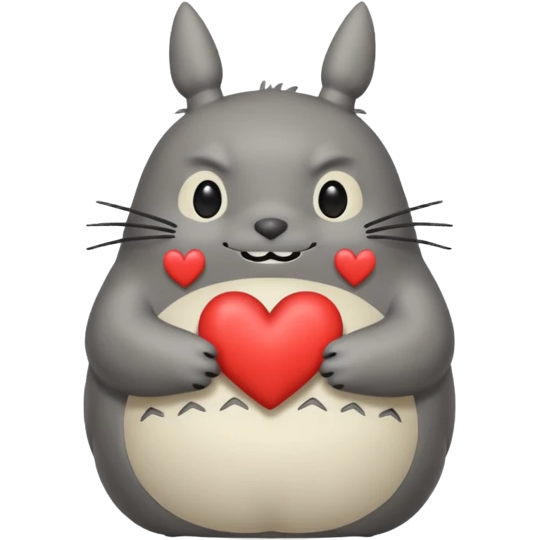 Totoro with a heart emoji