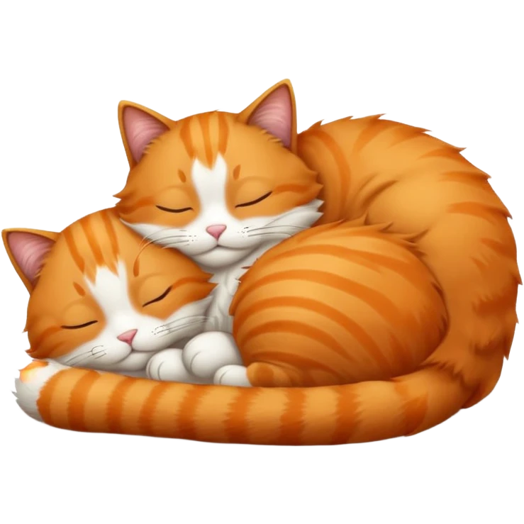 sleeping orange cat emoji
