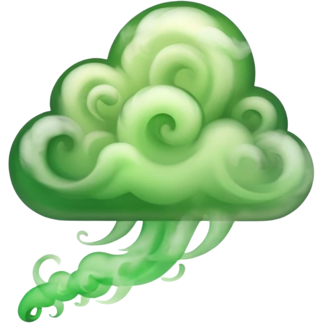cloud of green smoke emoji