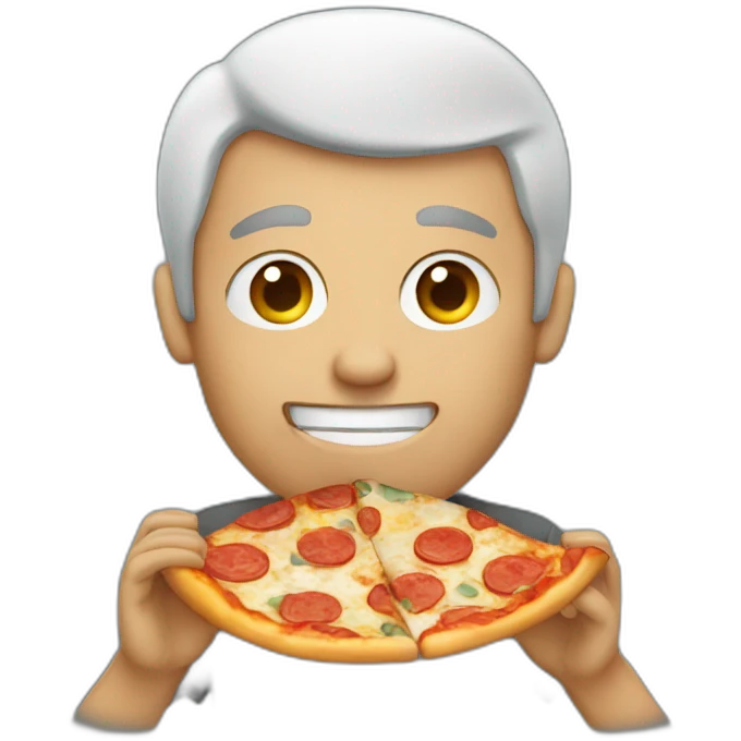 man eating pizza emoji