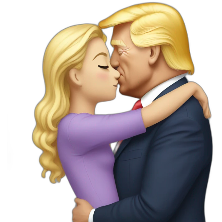 trump kissing his daughter, positivity, inclusiveness emoji