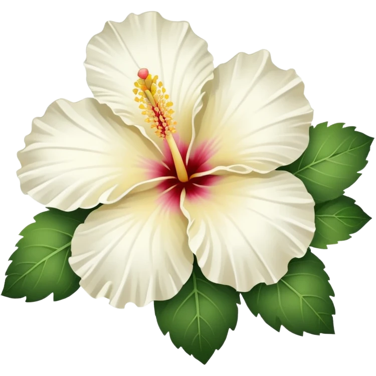 An white hibiscus emoji