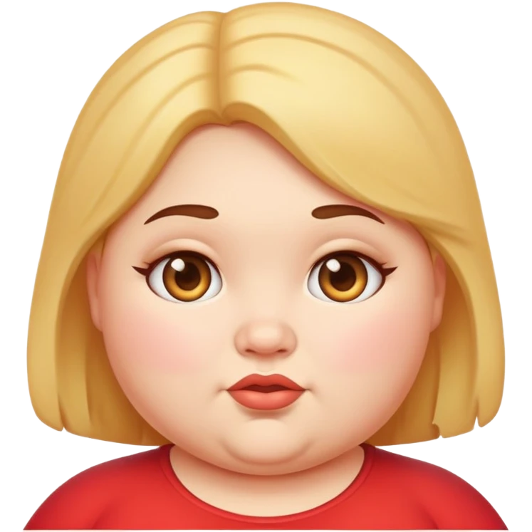 Ugly girl fat chubby emoji