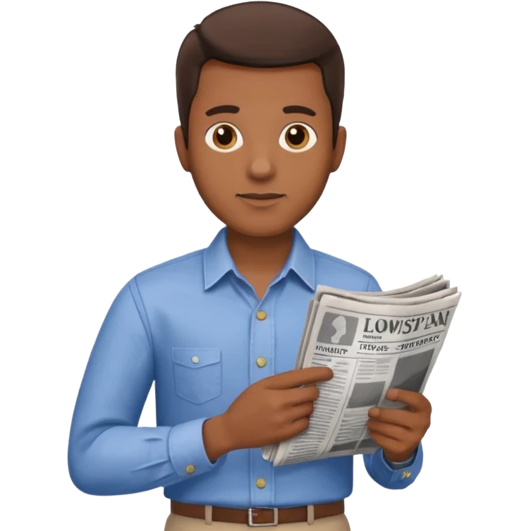 man newspaper under arm emoji