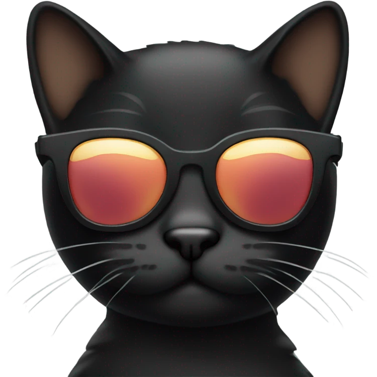 Black Cat with sunglasses emoji