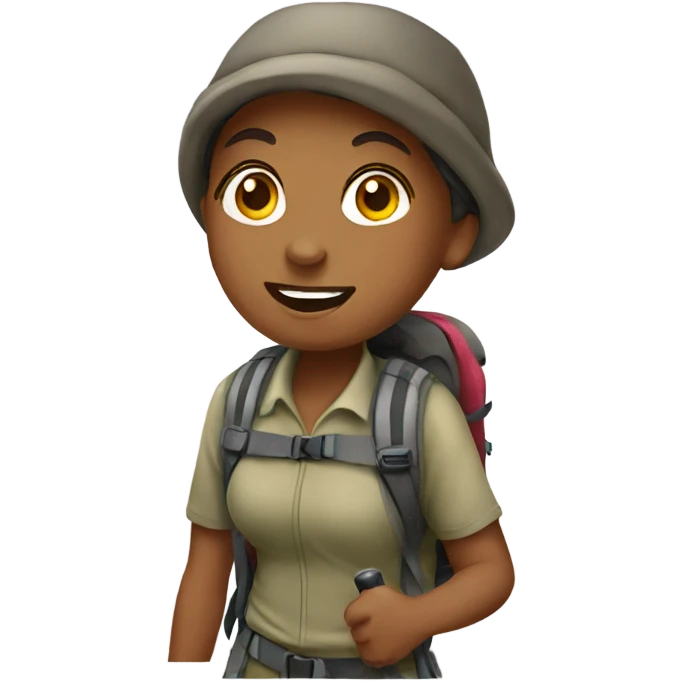girl hiking emoji