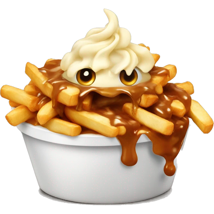 Poutine qui mange une poutine emoji