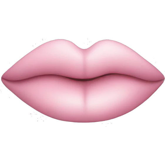 Lips in pastel pink emoji