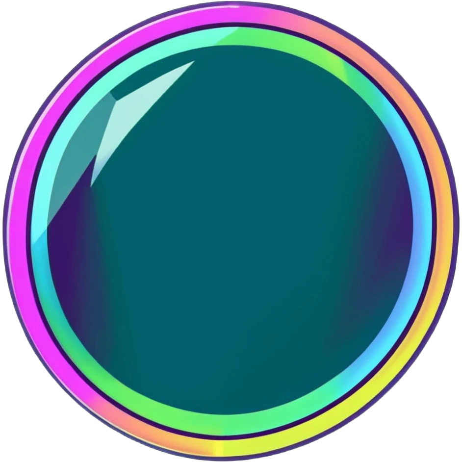 round mystic topaz holographic gem emoji