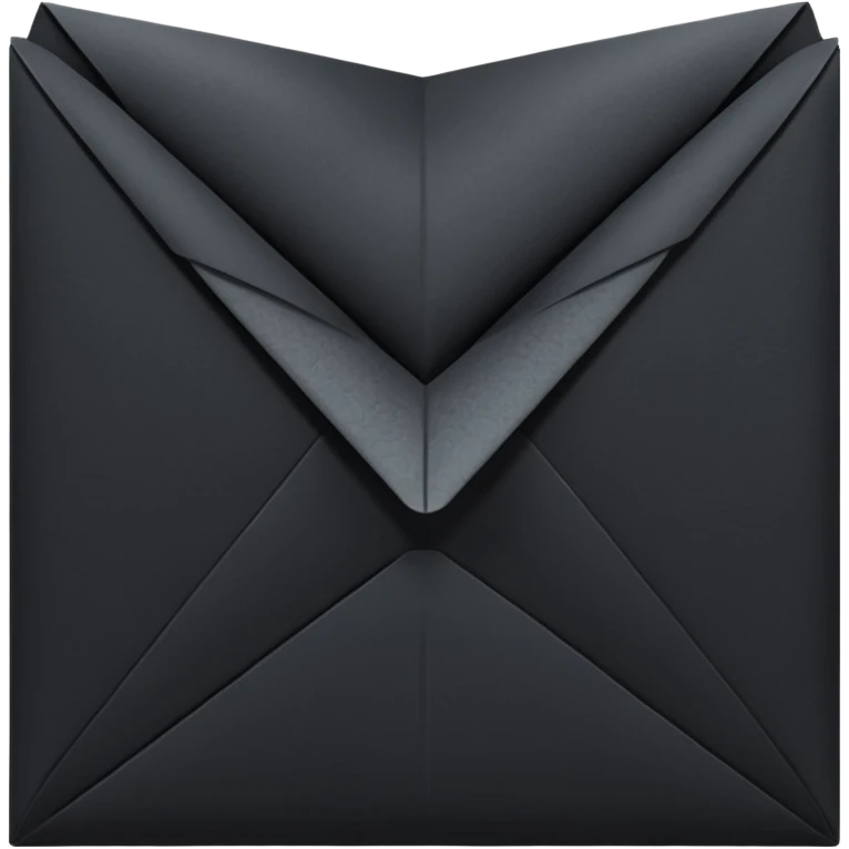 black paper letter emoji