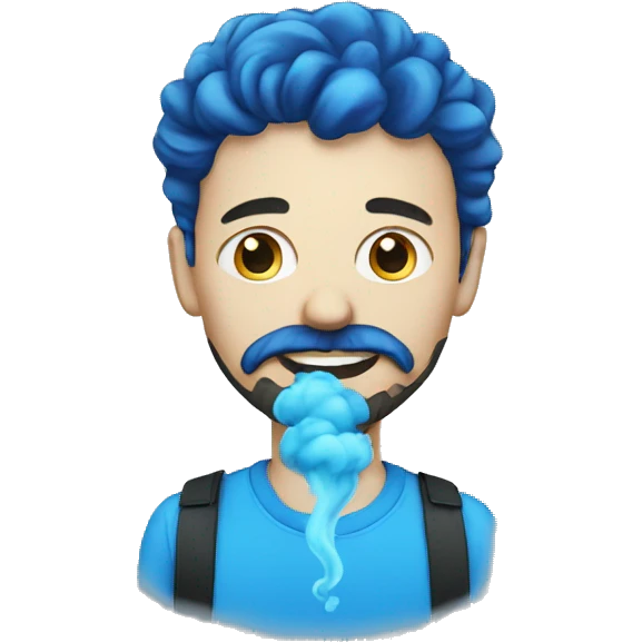 Vaper blue emoji